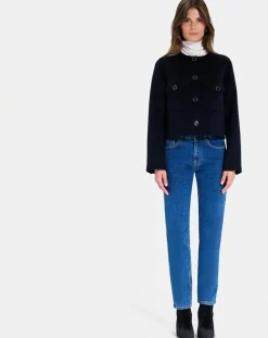 Zapa Vestes, Blousons|Blouson en Double face Laine mélangée Volia nocturne