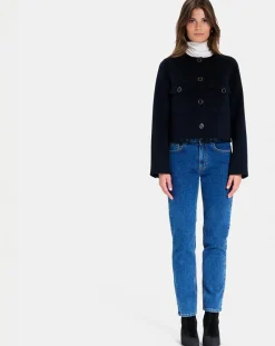 Zapa Vestes, Blousons|Blouson en Double face Laine mélangée Volia nocturne