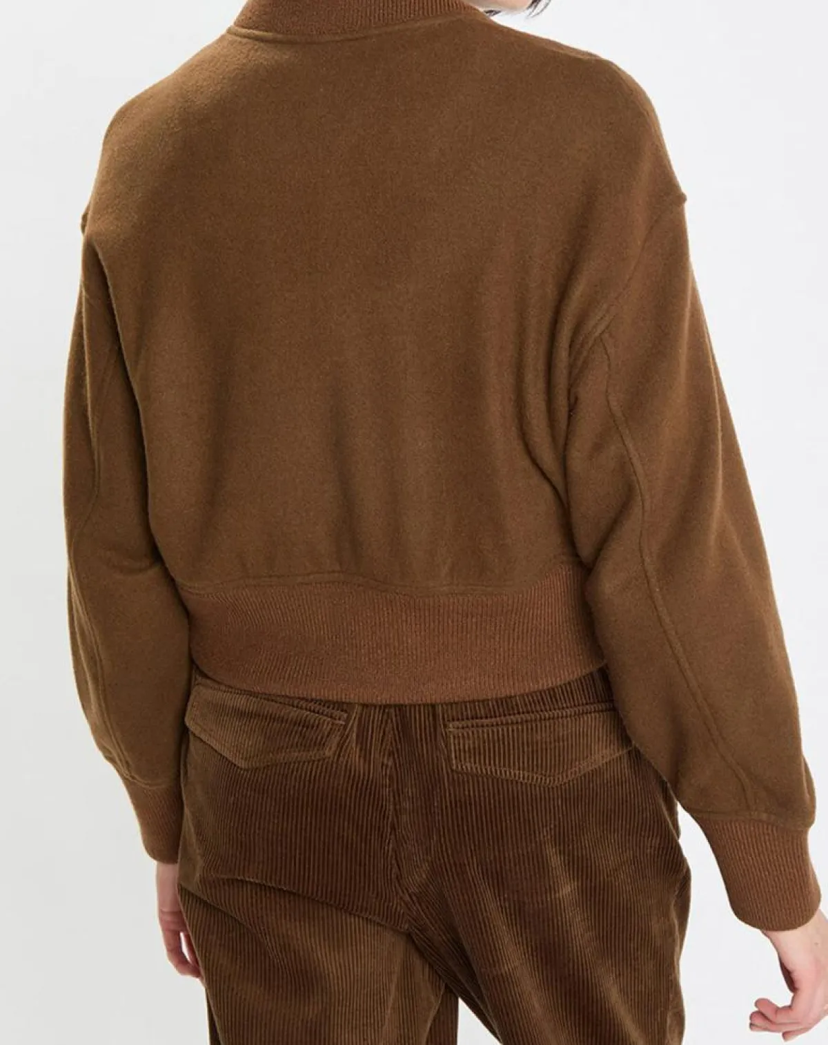 Marc O'Polo Vestes, Blousons|Blouson en Laine mélangée Cropped marron