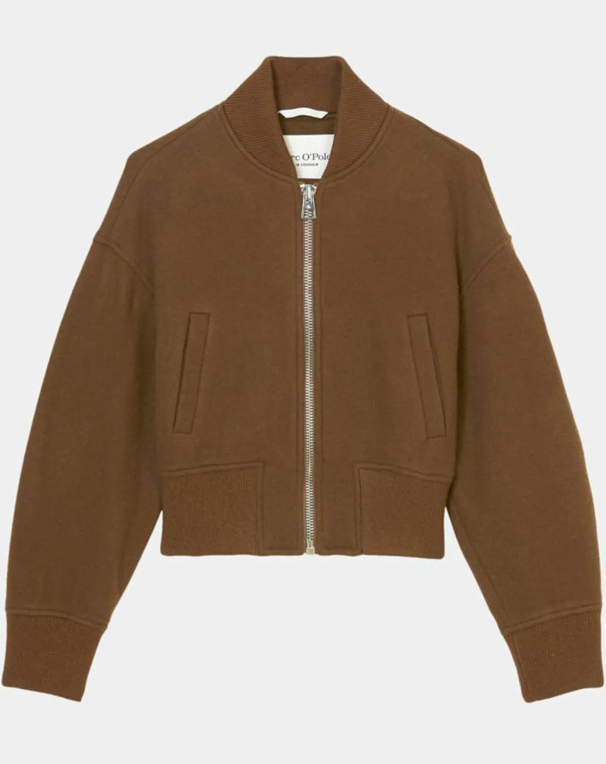 Marc O'Polo Vestes, Blousons|Blouson en Laine mélangée Cropped marron