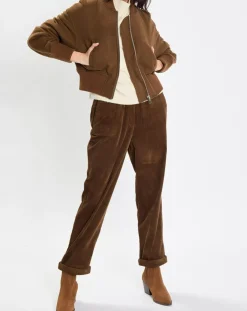 Marc O'Polo Vestes, Blousons|Blouson en Laine mélangée Cropped marron