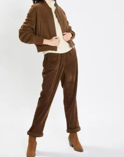 Marc O'Polo Vestes, Blousons|Blouson en Laine mélangée Cropped marron