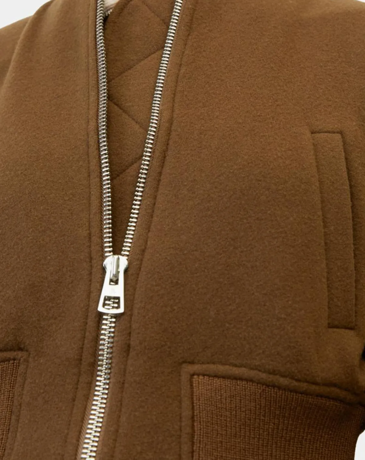 Marc O'Polo Vestes, Blousons|Blouson en Laine mélangée Cropped marron