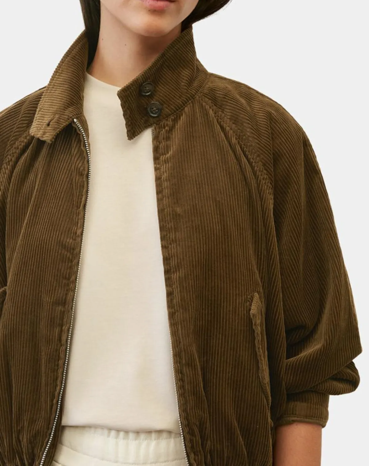 Marc O'Polo Vestes, Blousons|Blouson en Velours côtelé marron