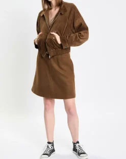 Marc O'Polo Vestes, Blousons|Blouson en Velours côtelé marron