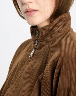 Marc O'Polo Vestes, Blousons|Blouson en Velours côtelé marron