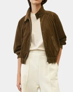 Marc O'Polo Vestes, Blousons|Blouson en Velours côtelé marron