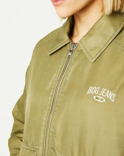 BDG by Urban Outfitters Vestes, Blousons|Blouson Padded Varsity kaki