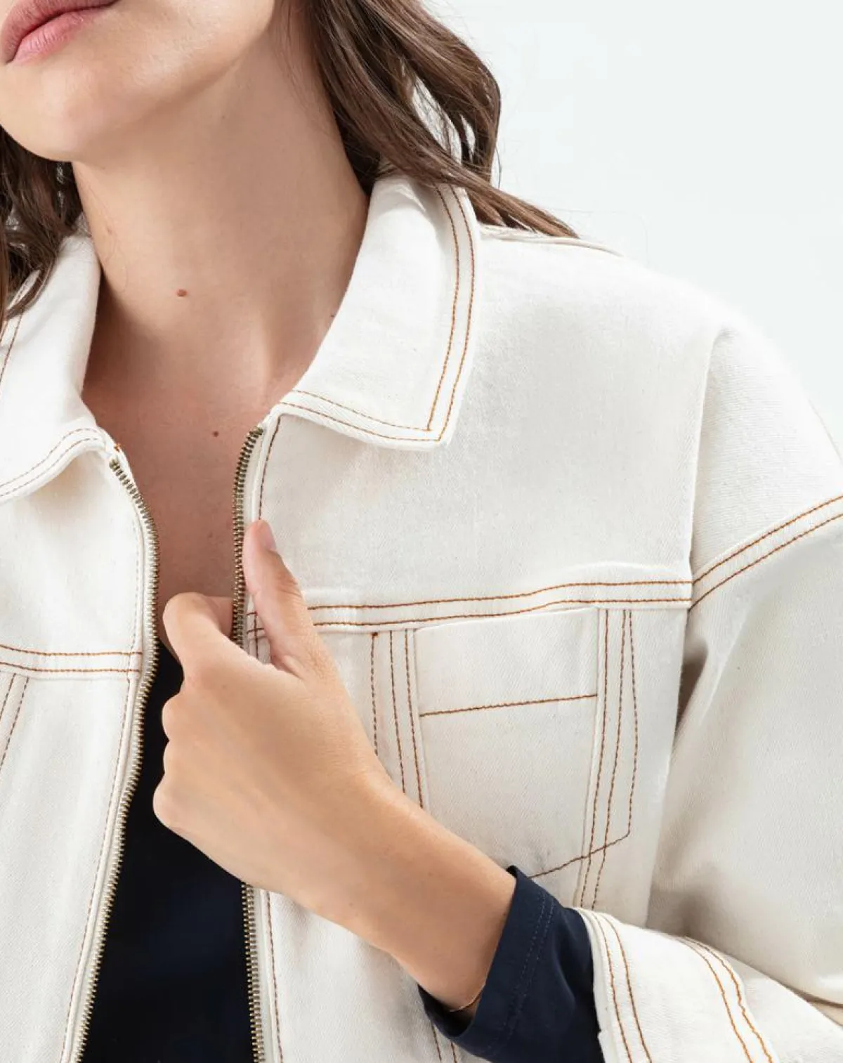 Indies Vestes, Blousons|Blouson Penelope naturel/terracotta