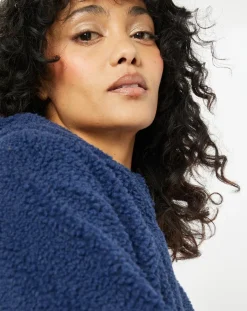 Lou Andrea Vestes, Blousons|Blouson réversible en Fausse Fourrure Short Hood indigo