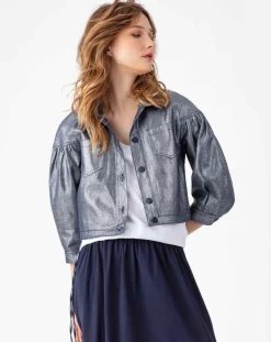 Indies Vestes, Blousons|Blouson Selene bleu/argenté