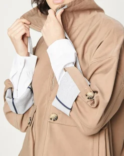 Esprit Vestes, Blousons|Blouson zippé à grande poche beige foncé