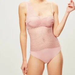 La Perla Lingerie, Nuit|Body asymétrique paddé Garnet rose
