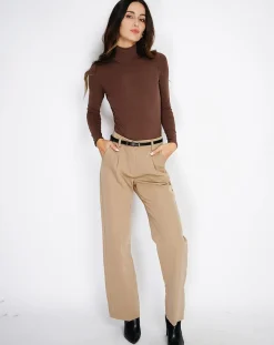 Assuili Lingerie, Nuit|Body en Soie mélangée Judy café