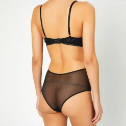 Huit Lingerie, Nuit|Body en Soie mélangée Sonia noir
