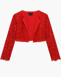 Caroll Vestes, Blousons|Boléro Carly à dentelle rouge