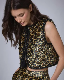 Manoush Vestes, Blousons|Boléro en Velours Panther unique