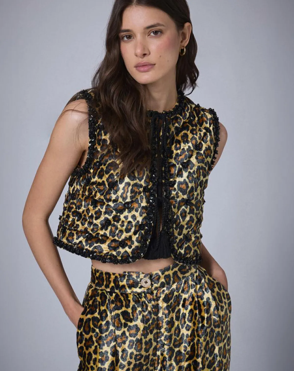 Manoush Vestes, Blousons|Boléro en Velours Panther unique