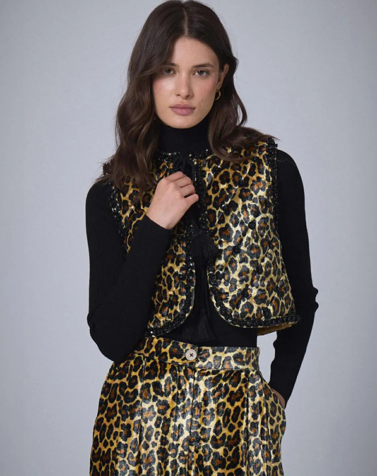 Manoush Vestes, Blousons|Boléro en Velours Panther unique