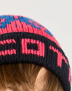 Scotch & Soda Chapeaux, Bonnets|Bonnet de ski rose/bleu/vert