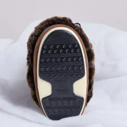 Moon Boot Bottines|Boots Après-ski en Velours de Cuir et fausse fourrure Soft Fur marron