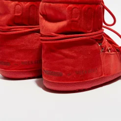 Moon Boot Bottines|Boots Après-ski en Velours Mars rouges