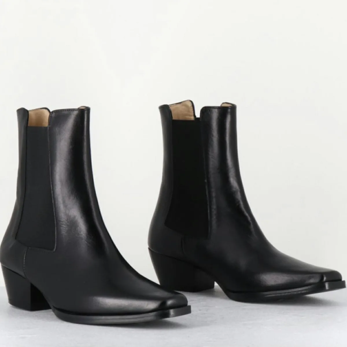 Garrice Lab Bottines|Boots en Cuir 1695 texas noires