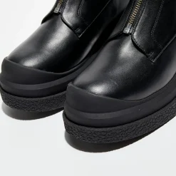 Stuart Weitzman Bottines|Boots en Cuir Charli Zip Sport noires