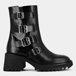 Jonak Bottines|Boots en Cuir Dovily noires - Talon 6.5 cm