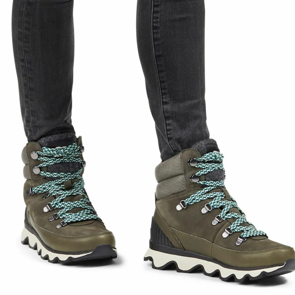 Sorel Bottines|Boots en Cuir imperméables Kinetic™ Conquest vertes
