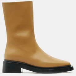 Neous Bottines|Boots en Cuir Large camel - Talon 5 cm