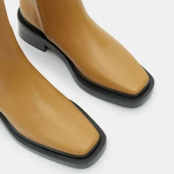 Neous Bottines|Boots en Cuir Large camel - Talon 5 cm