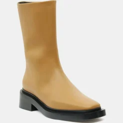 Neous Bottines|Boots en Cuir Large camel - Talon 5 cm