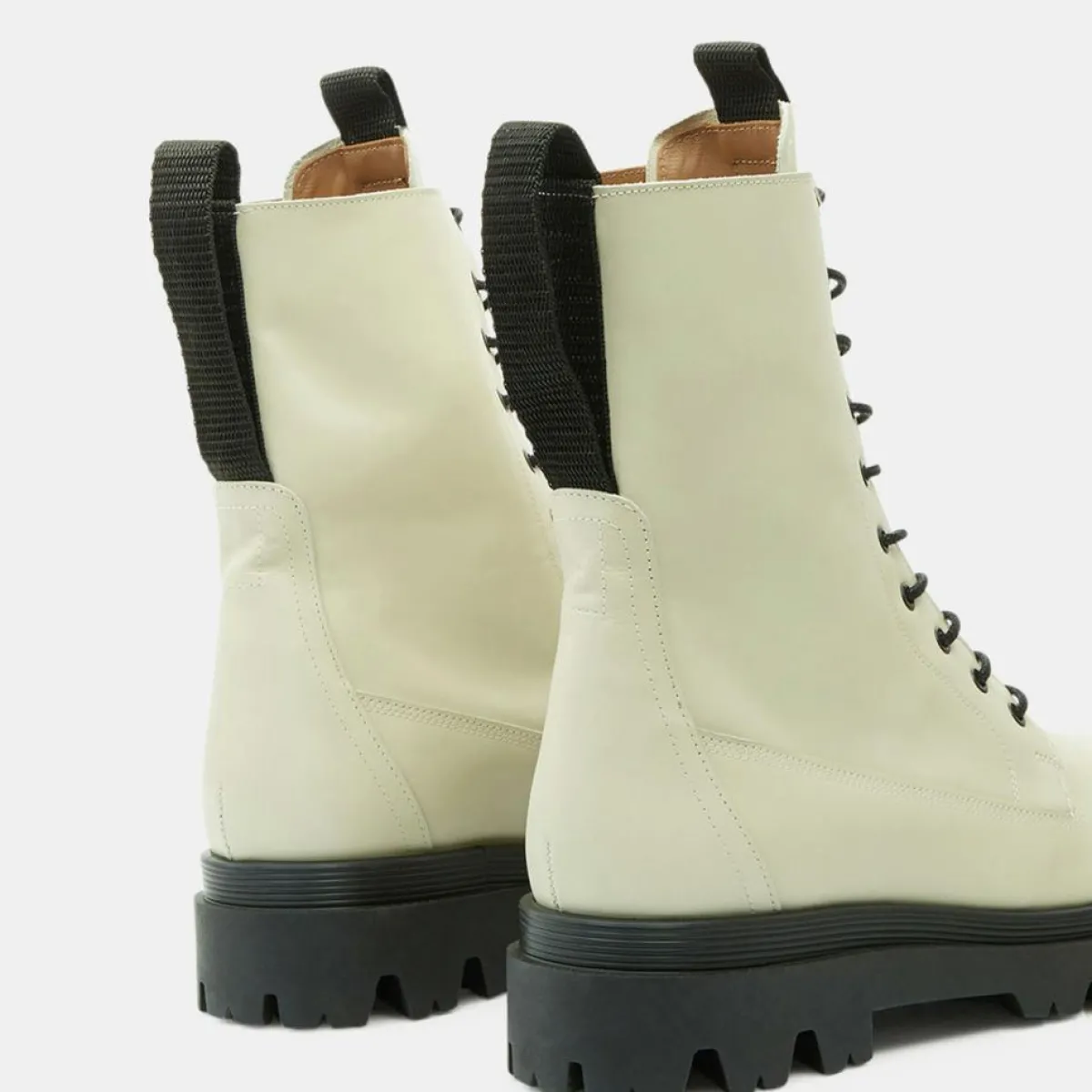 Flattered Bottines|Boots en Cuir Lovi écrues