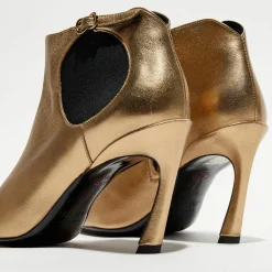 Free Lance Bottines|Boots en Cuir Lune dorées - Talon 8.5 cm