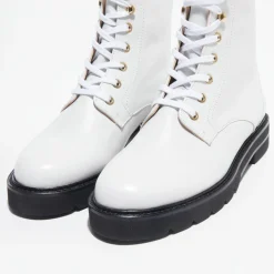 Stuart Weitzman Bottines|Boots en Cuir Mila Lift blanches