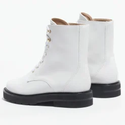 Stuart Weitzman Bottines|Boots en Cuir Mila Lift blanches