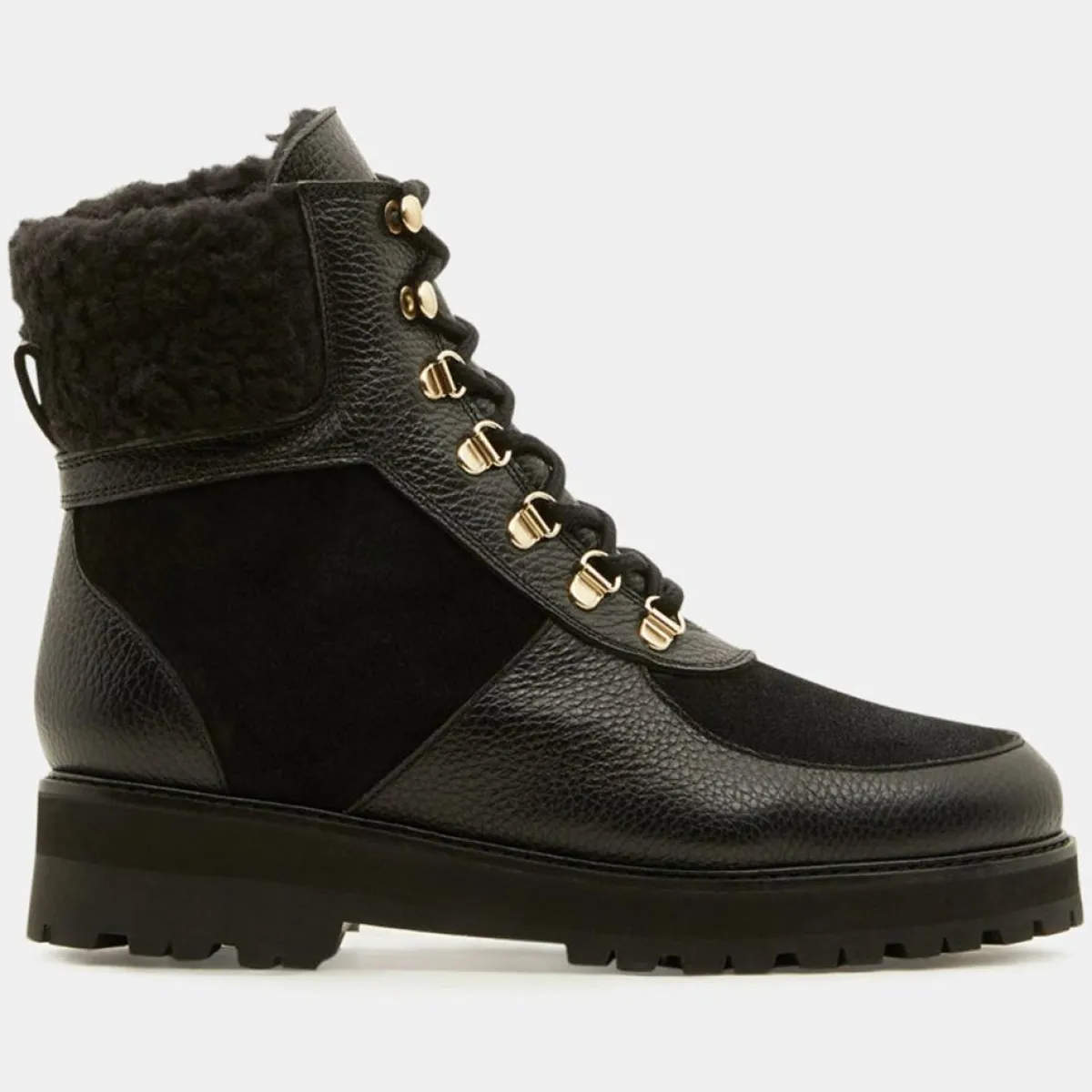 Flattered Bottines|Boots en Cuir Mountain Lacet noires
