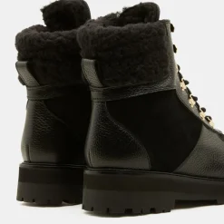 Flattered Bottines|Boots en Cuir Mountain Lacet noires