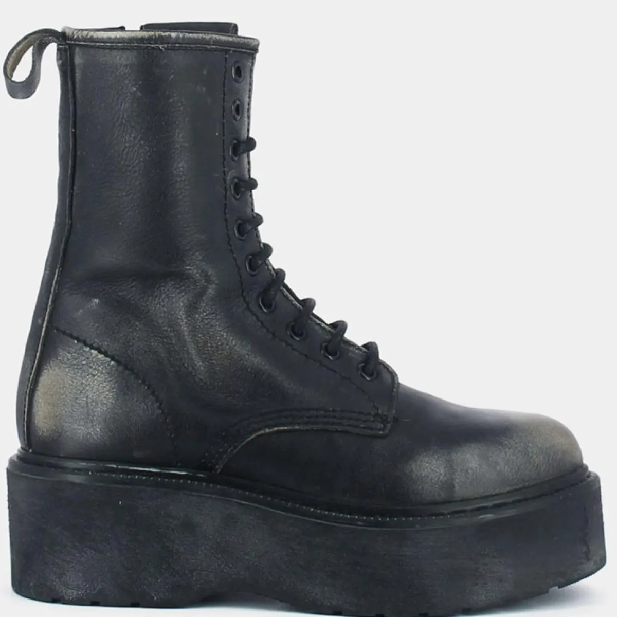Jonak Bottines|Boots en Cuir Romy effet usé grises - Talon 6 cm
