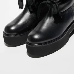 Stuart Weitzman Bottines|Boots en Cuir Tyler Ultralift noires - Talon 5 cm