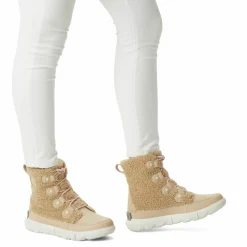 Sorel Bottines|Boots en fausse fourrure doublure polaire Explorer II beiges
