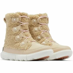 Sorel Bottines|Boots en fausse fourrure doublure polaire Explorer II beiges