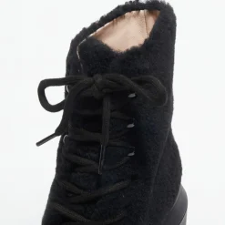 Stuart Weitzman Bottines|Boots en Peau de Mouton Nisha noires - Talon 7,5 cm