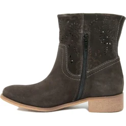 Lab78 Bottines|Boots en Velours de Cuir Camilla kaki