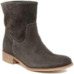 Lab78 Bottines|Boots en Velours de Cuir Camilla kaki