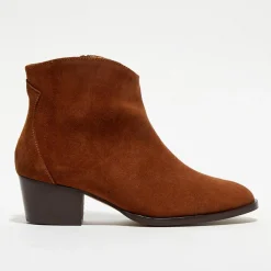 Apologie Bottines|Boots en Velours de Cuir Nina marron