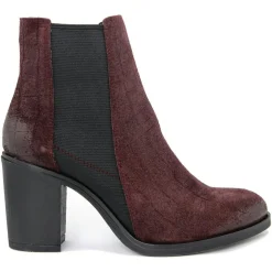 Lab78 Bottines|Boots en Velours de Cuir Lou marron - Talon 8 cm
