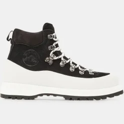 Diemme Bottines|Boots en Velours de Cuir Roccia noir/blanc