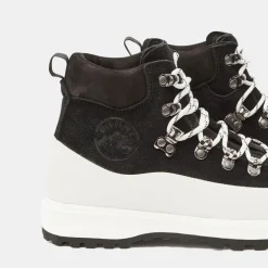 Diemme Bottines|Boots en Velours de Cuir Roccia noir/blanc